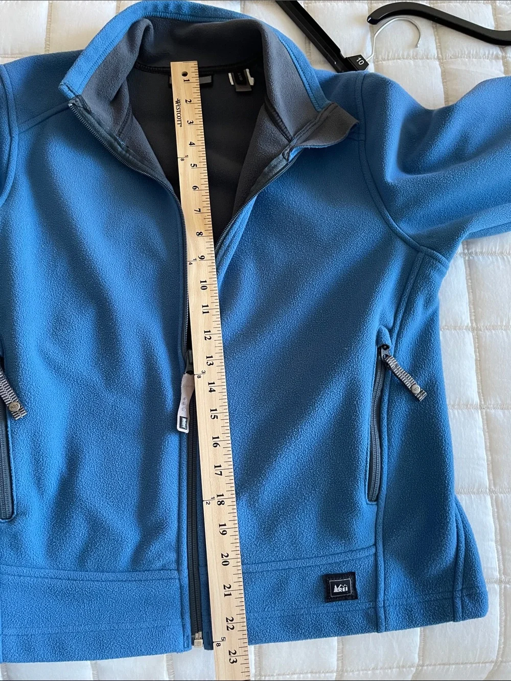 REI Kids Light Blue Full-Zip Fleece Jacket
